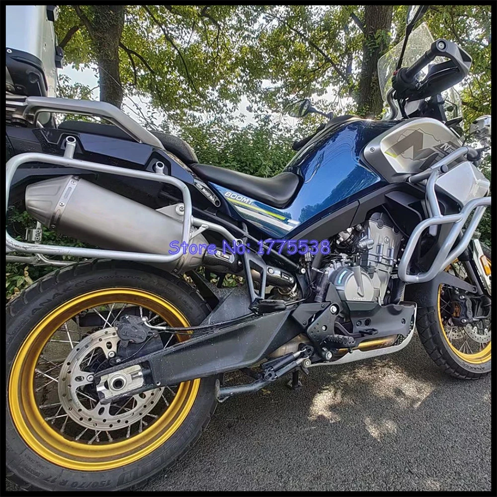 Titanium Alloy for CFMOTO 800MT 2021 2022 2023 Motorcycle Exhaust Slip-on Mid Link Pipe Escape Moto Muffler Carbon Shield Cover