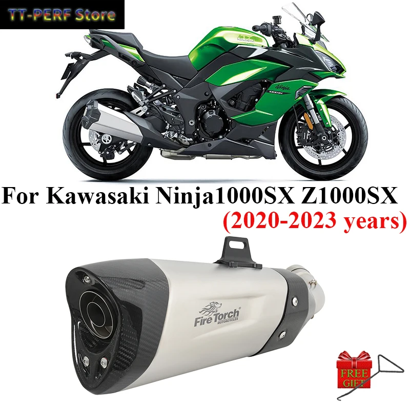 Slip On For Kawasaki Ninja1000SX Z1000SX 2020 &ndash; 2023 Full System Motorcycle Escape Moto Exhaust modify Muffler Middle Link Pipe
