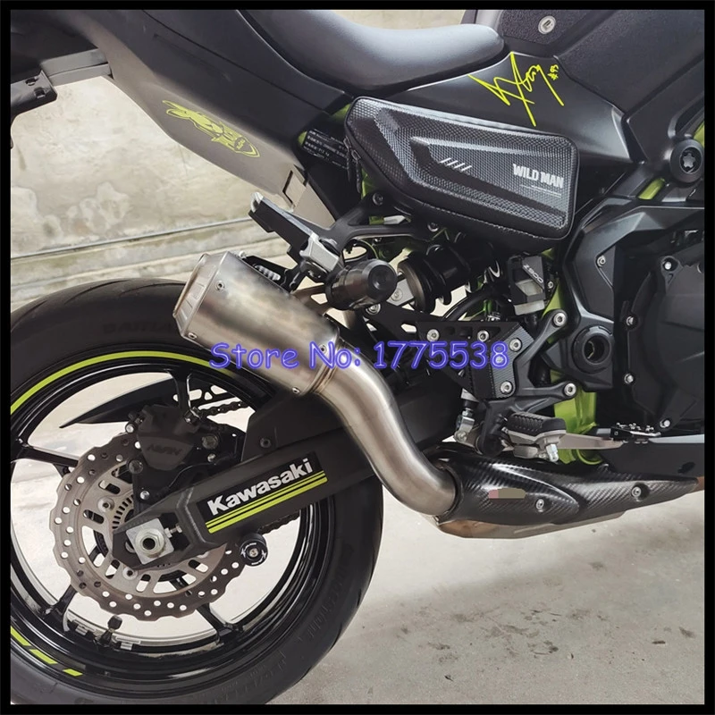 Titanium Alloy Z900 12-21 Motorcycle Muffler Exhaust Link Pipe Slip-on Marmitta Moto Exhaust Muffler Z900 Exhaust Muffler Escape