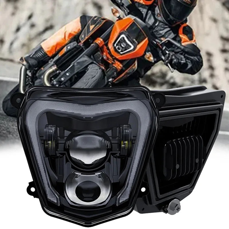 Motorcycle Headlight Moto LED Lighs Headlights For K-TM Duke 690 2012-2019,KTM Duke 690R 2013-2019 Enduro Dirt Bike LED Headlamp