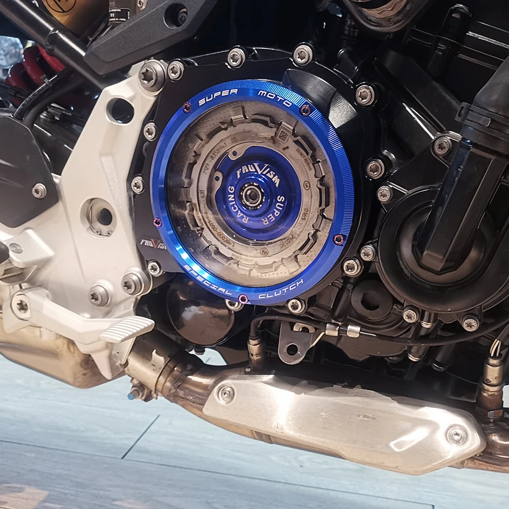 For BMW F900R F 900 R 900R 2020 2021 Engine Clear Clutch Cover Protector Guard Waterproof CNC Aluminum Alloy
